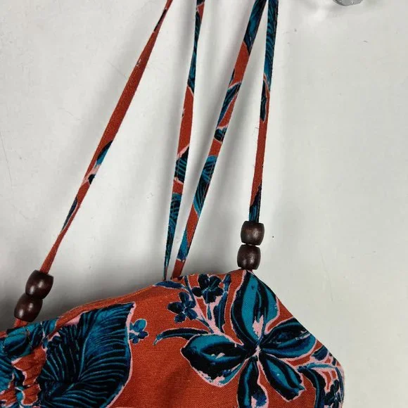 NWT Jason Wu Terracotta Cutout Floral Midi Dress Linen Blend Size XS NEW - Picture 11 of 16